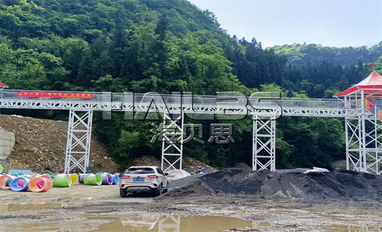 湖北恩施場地無動力樂園加水上滑道施工現場